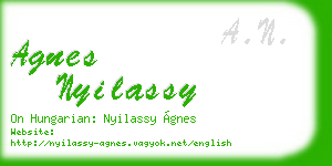 agnes nyilassy business card